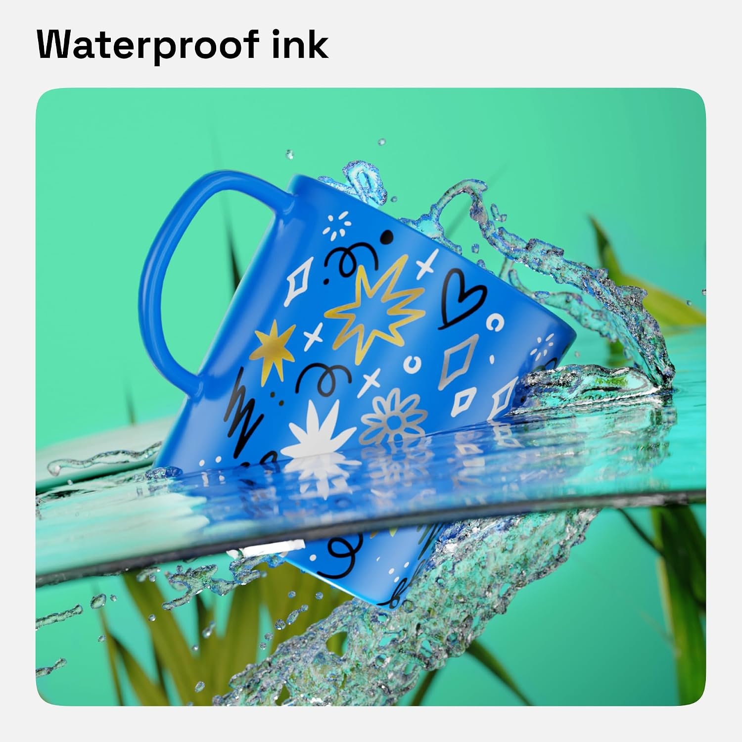 image:imageARTISTRO 2 White Permanent Marker Waterproof Markers for Tire Fabric Rocks Glass Ceramic Wood Paper Oil Based Paint Pens ExtraFine Tip 07mmWhite