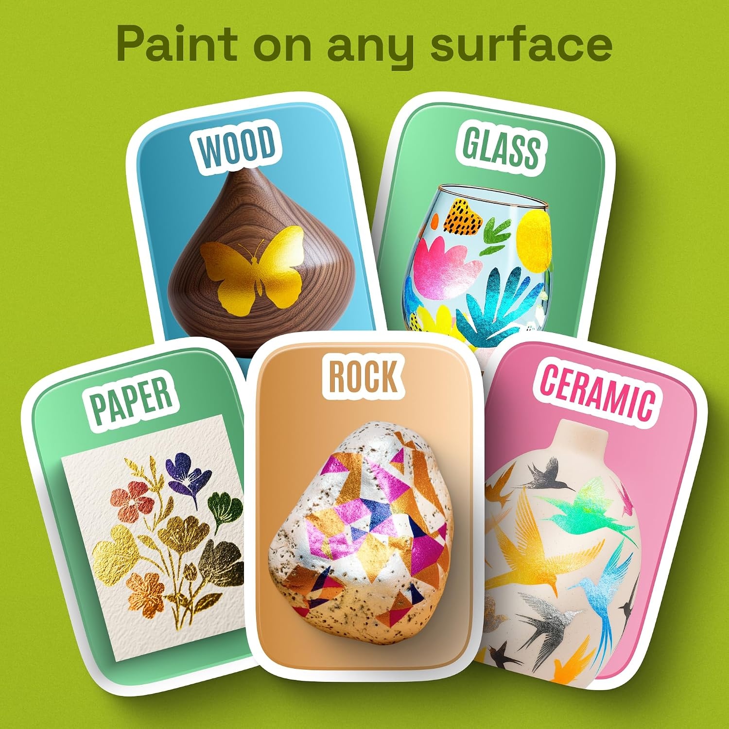 image:imageARTISTRO 36 Mixed Colors DualTip Acrylic Paint Marker Pens for DrawingMetallic