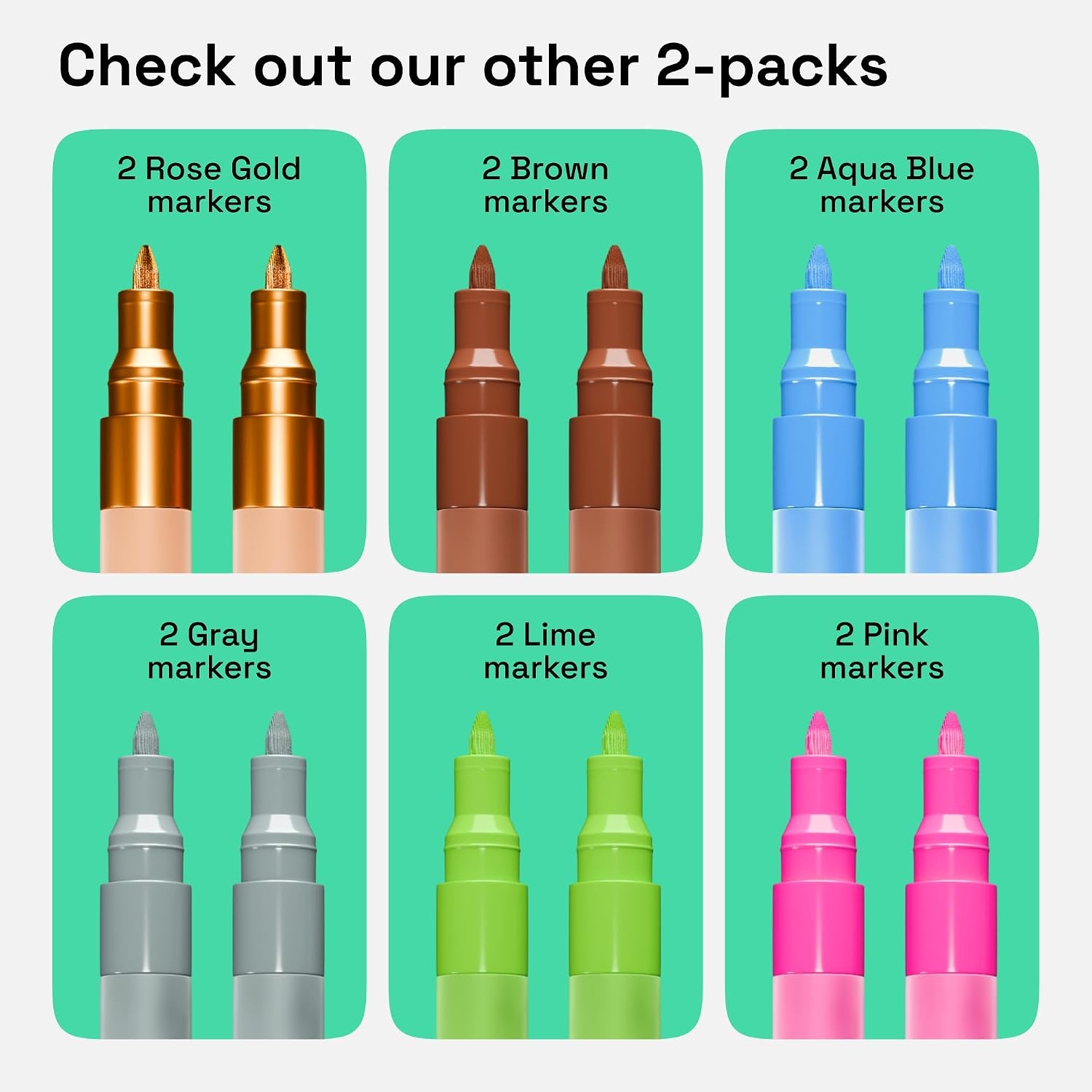 image:imageARTISTRO Black Acrylic Paint Markers 07mm Extra FineTip Set of 2Orange