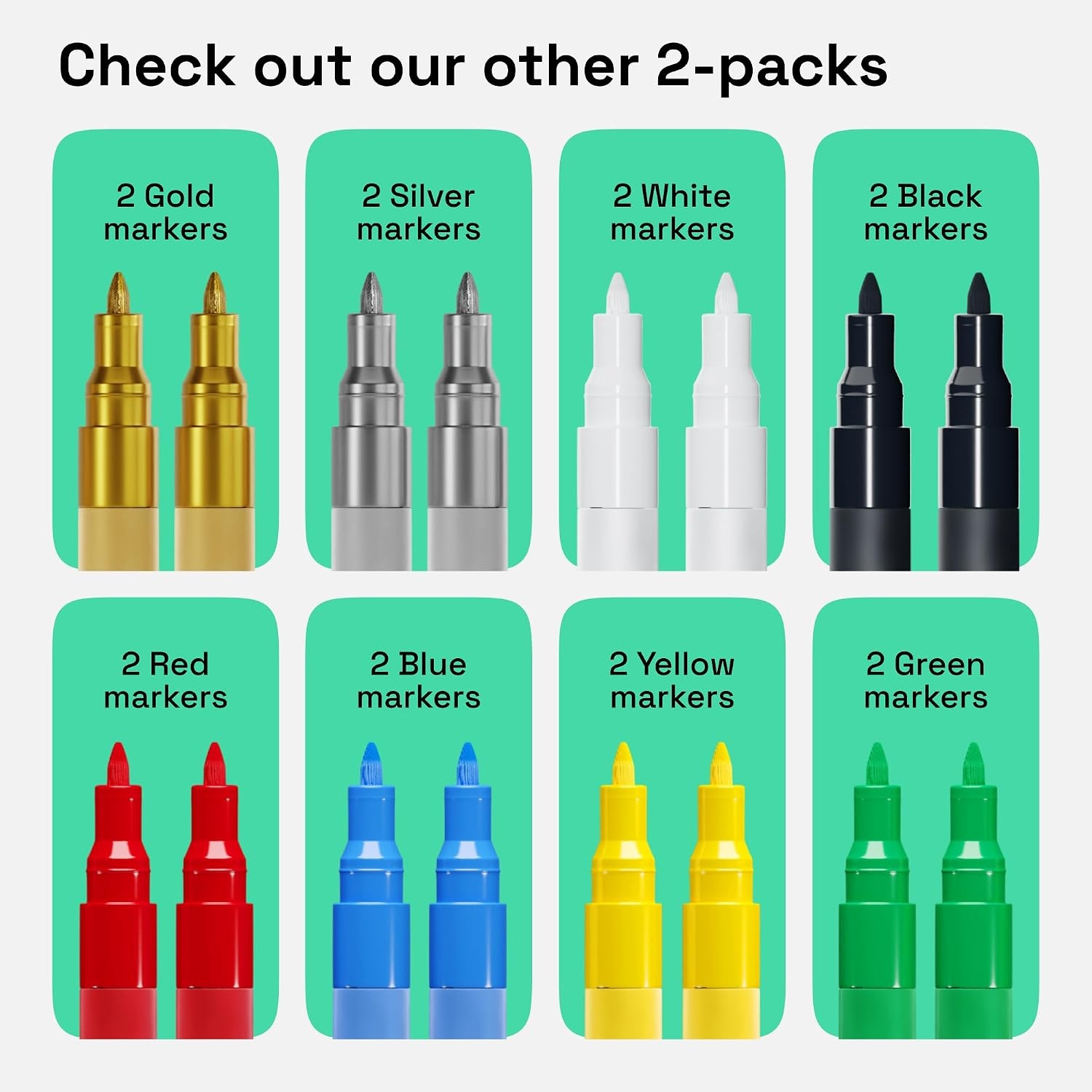 image:imageARTISTRO Black Acrylic Paint Markers 07mm Extra FineTip Set of 2Red