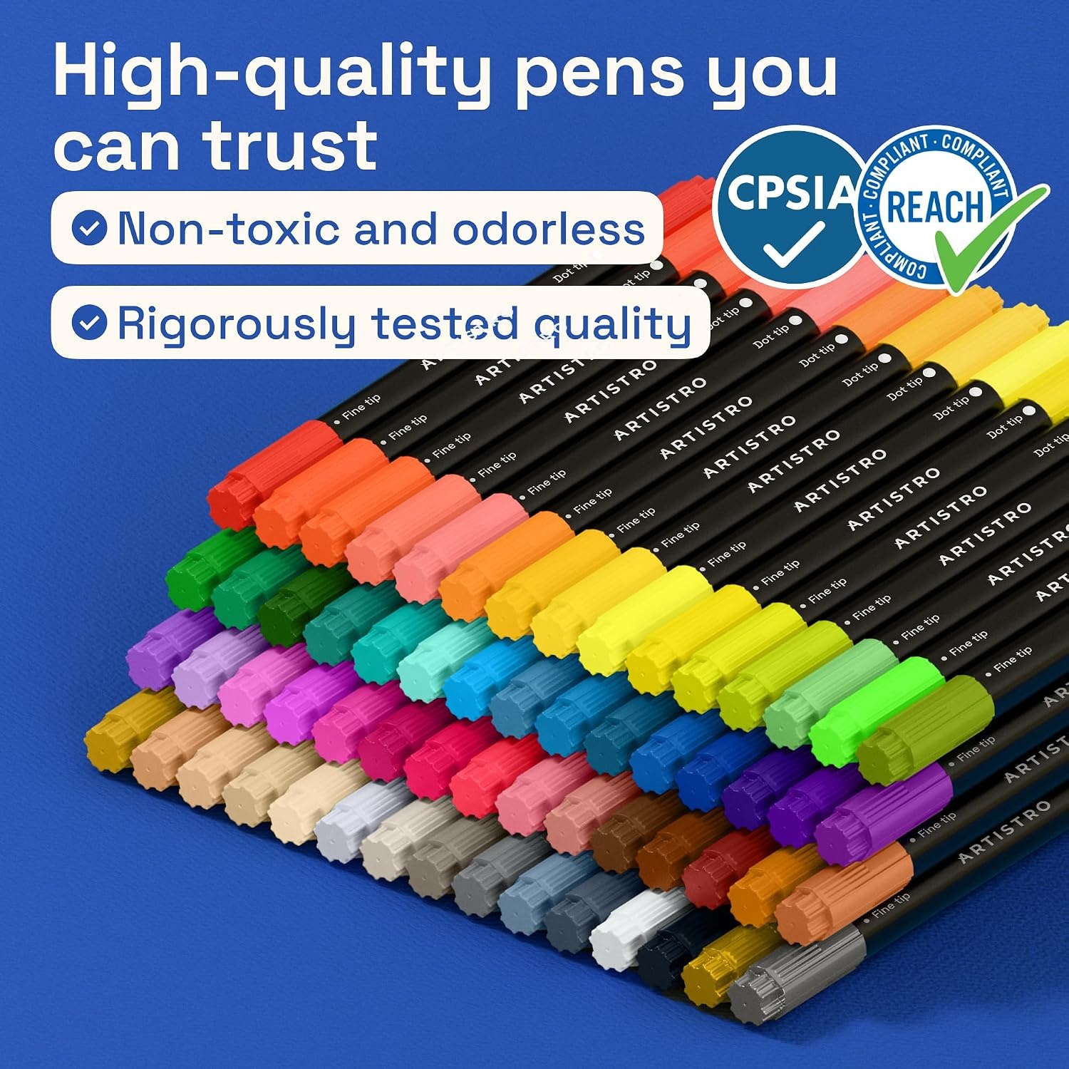 image:imageARTISTRO Black DualTip Acrylic Paint Marker Pens  Set of 5Multicolor