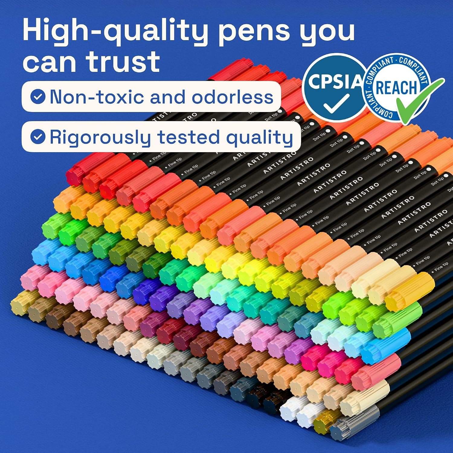 image:imageARTISTRO Black DualTip Acrylic Paint Marker Pens  Set of 5Multicolor