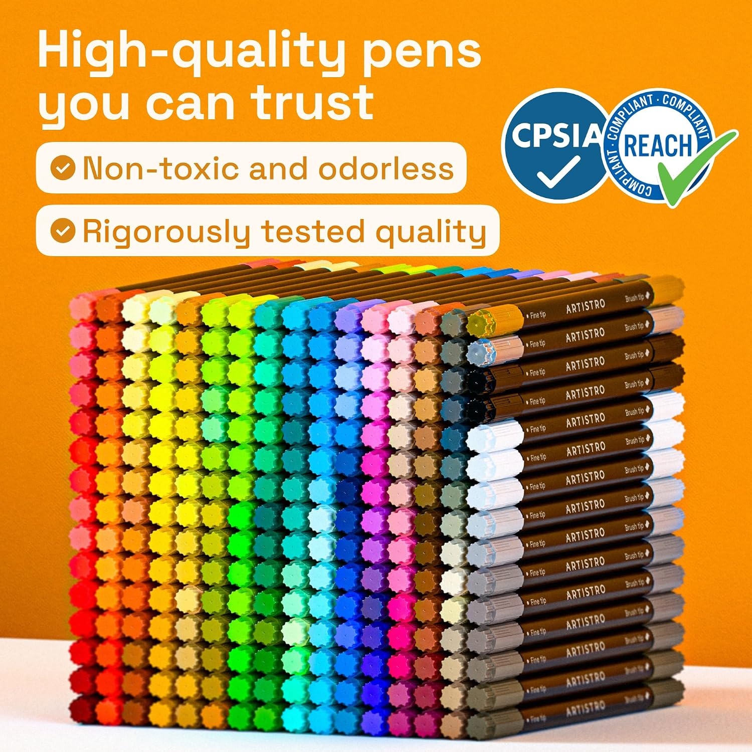 image:imageARTISTRO Black DualTip Acrylic Paint Marker Pens  Set of 5Multicolor