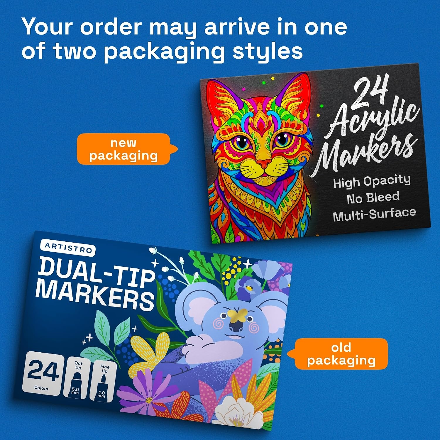 image:imageARTISTRO Black DualTip Acrylic Paint Marker Pens  Set of 5Multicolor