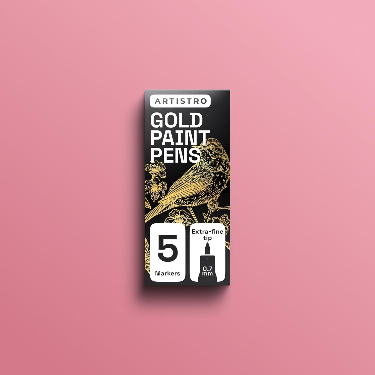 image:imageARTISTRO Black Paint Pens Jumbo Tips Set of 5Gold