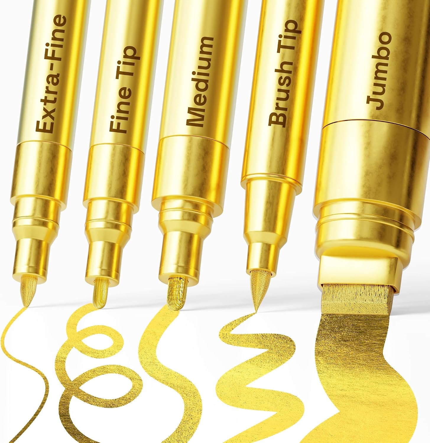 image:imageARTISTRO Black Paint Pens Jumbo Tips Set of 5Gold