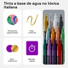 ARTISTRO 12 Glitter Paint Pens for Glass Marking – Extra-Fine Tip(Metallic)