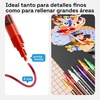 ARTISTRO 12 Glitter Paint Pens for Glass Marking – Extra-Fine Tip(Metallic)