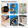 ARTISTRO 2 White Permanent Marker – Waterproof Markers for Tire, Fabric, Rocks, Glass, Ceramic, Wood, Paper – Oil Based Paint Pens – Extra-Fine Tip 0.7mm(Gold)