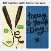 ARTISTRO 24 Dual-Tip Fabric Markers Decorating Kit, Permanent for Clothes(Black)