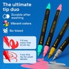 ARTISTRO 24 Dual-Tip Fabric Markers Decorating Kit, Permanent for Clothes(Multicolor)