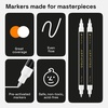 ARTISTRO 24 Dual-Tip Fabric Markers Decorating Kit, Permanent for Clothes(White)