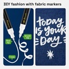 ARTISTRO 24 Dual-Tip Fabric Markers Decorating Kit, Permanent for Clothes(White)