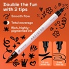ARTISTRO 36 Mixed Colors Dual-Tip Acrylic Paint Marker Pens for Drawing(Black)