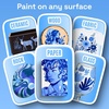 ARTISTRO 36 Mixed Colors Dual-Tip Acrylic Paint Marker Pens for Drawing(Blue Tones)