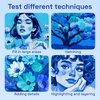 ARTISTRO 36 Mixed Colors Dual-Tip Acrylic Paint Marker Pens for Drawing(Blue Tones)