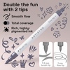 ARTISTRO 36 Mixed Colors Dual-Tip Acrylic Paint Marker Pens for Drawing(Gray Tones)