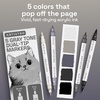 ARTISTRO 36 Mixed Colors Dual-Tip Acrylic Paint Marker Pens for Drawing(Gray Tones)