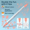 ARTISTRO 36 Mixed Colors Dual-Tip Acrylic Paint Marker Pens for Drawing(Pastel)