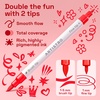 ARTISTRO 36 Mixed Colors Dual-Tip Acrylic Paint Marker Pens for Drawing(Red Tones)