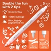 ARTISTRO 36 Mixed Colors Dual-Tip Acrylic Paint Marker Pens for Drawing(White)