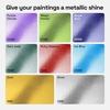 ARTISTRO 8 Metallic Poster Markers – Jumbo Markers Set with 15mm Wide Jumbo Tip for Murals, Posters, Tagging, Rock, Wood, Plastic, Leather, Metal, Fabric, Ceramic(8)