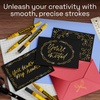 ARTISTRO Black Acrylic Paint Markers – 0.7mm Extra Fine-Tip – Set of 2(Glitter Gold)