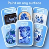 ARTISTRO Black Dual-Tip Acrylic Paint Marker Pens – Set of 5(Blue Tones)