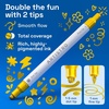 ARTISTRO Black Dual-Tip Acrylic Paint Marker Pens – Set of 5(Gold)