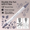 ARTISTRO Black Dual-Tip Acrylic Paint Marker Pens – Set of 5(Gray Tones)