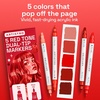 ARTISTRO Black Dual-Tip Acrylic Paint Marker Pens – Set of 5(Red)
