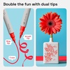 ARTISTRO Black Dual-Tip Acrylic Paint Pens – Set of 2(Red)