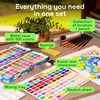 ARTISTRO Metallic Watercolor Paint Set with Palette & Brush Pens – 18 Color(100 Colors Portable Travel Limited)