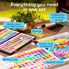 ARTISTRO Metallic Watercolor Paint Set with Palette & Brush Pens – 18 Color(168 colors Portable Travel Limited)