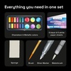 ARTISTRO Metallic Watercolor Paint Set with Palette & Brush Pens – 18 Color(18 colors Portable Travel)