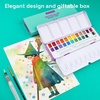 ARTISTRO Metallic Watercolor Paint Set with Palette & Brush Pens – 18 Color(24 colors Portable Travel)