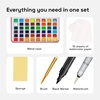 ARTISTRO Metallic Watercolor Paint Set with Palette & Brush Pens – 18 Color(48 colors Full Size)