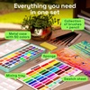 ARTISTRO Metallic Watercolor Paint Set with Palette & Brush Pens – 18 Color(50 Colors Portable Travel)