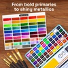 ARTISTRO Metallic Watercolor Paint Set with Palette & Brush Pens – 18 Color(50 Colors Portable Travel)