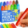 ARTISTRO 100% Washable Tempera Paint Sticks for Kids – 12 Non-toxic Paint Markers for Kids – Color Sticks with Twist Design(12 Colors)