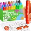 ARTISTRO 100% Washable Tempera Paint Sticks for Kids – 12 Non-toxic Paint Markers for Kids – Color Sticks with Twist Design(24 Colors)