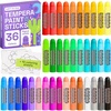ARTISTRO 100% Washable Tempera Paint Sticks for Kids – 12 Non-toxic Paint Markers for Kids – Color Sticks with Twist Design(36 Colors)