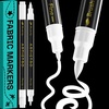 ARTISTRO 24 Dual-Tip Fabric Markers Decorating Kit, Permanent for Clothes(White)