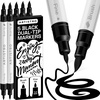 ARTISTRO 36 Mixed Colors Dual-Tip Acrylic Paint Marker Pens for Drawing(Black)