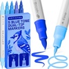 ARTISTRO 36 Mixed Colors Dual-Tip Acrylic Paint Marker Pens for Drawing(Blue Tones)