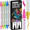 ARTISTRO 36 Mixed Colors Dual-Tip Acrylic Paint Marker Pens for Drawing(Metallic)