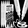ARTISTRO 36 Mixed Colors Dual-Tip Acrylic Paint Marker Pens for Drawing(White)