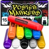 ARTISTRO 8 Metallic Poster Markers – Jumbo Markers Set with 15mm Wide Jumbo Tip for Murals, Posters, Tagging, Rock, Wood, Plastic, Leather, Metal, Fabric, Ceramic(10)