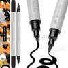 ARTISTRO Black Dual-Tip Acrylic Paint Pens – Set of 2(Black)