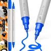 ARTISTRO Black Dual-Tip Acrylic Paint Pens – Set of 2(Blue)